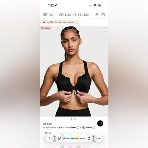 Victoria's Secret Zip-Front Sports Bra